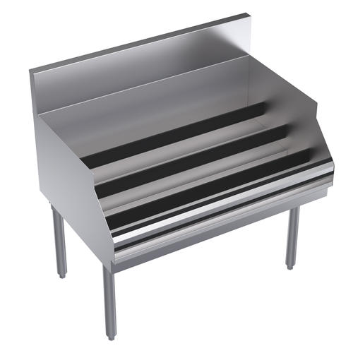 Krowne Metal Corporation KR24-36RD Royal Series Underbar Liquor Bottle Display Unit 36W x 24D Holds 44 Bottles