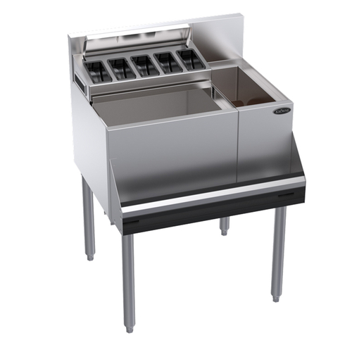 Krowne Metal Corporation KR24-MS26L-7 Royal Series 8 Elixir Mixology Multi-Station with Cold Plate and Ice Bin