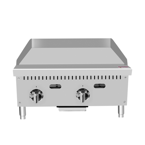 Atosa USA ATTG-24 CookRite Heavy Duty Griddle Gas Countertop 24 Inch Stainless Steel 50000 BTU