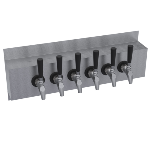 Krowne Metal Corporation KWM-6S Wall Mount Tower Six Faucets Drip Tray Glycol Cooled Brushed Stainless Steel Finish