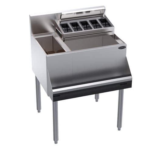 Krowne Metal Corporation KR24-MS26R Royal Series 8 Elixir Mixology Multi-Station 26W Ice Bin 55 lbs Capacity