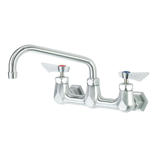 Krowne Metal Corporation DX-808 Diamond Series Faucet Wall Mounted 8 Inch Centers 8 Inch Swing Spout Low Lead Compliant