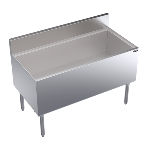 Krowne Metal Corporation KR24-48-10 Royal Series Underbar Ice Bin Cocktail Unit 48W x 24D 184lb Capacity NSF