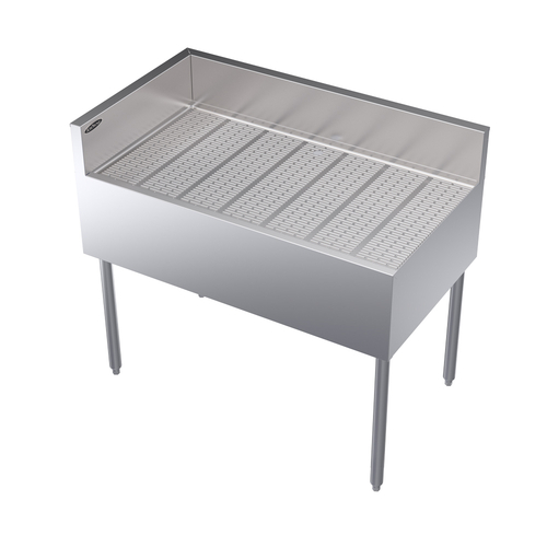 Krowne Metal Corporation KR24-C42L Royal Series Underbar Corner Drainboard 42W x 24D x 36-1/2H NSF Stainless Steel