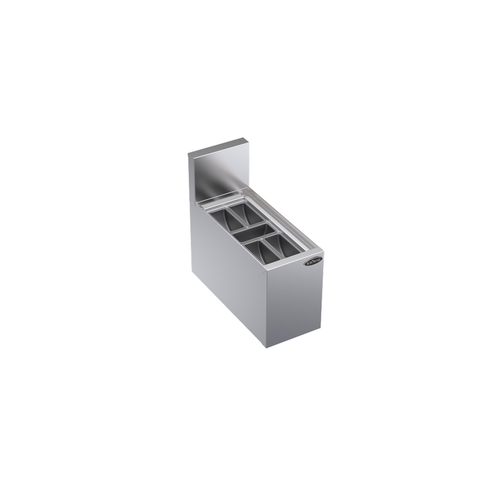 Krowne Metal Corporation KR19-MG8 Royal Series Underbar Garnish Station 8W x 18-1/2D 5 Cup Capacity Stainless Steel