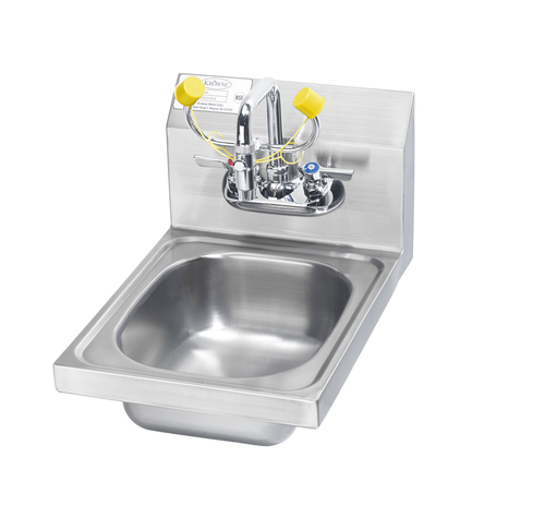 Krowne Metal Corporation HS-35 Hand Sink Eyewash Station Wall Mount Stainless Steel NSF 12W x 14-1/4D x 13-3/8H