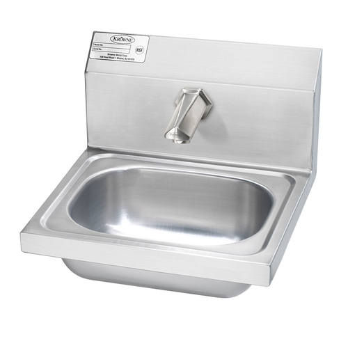 Krowne Metal Corporation HS-69 Hand Sink Wall Mount Stainless Steel 15-3/4W x 15-1/4D x 13-3/8H NSF Certified