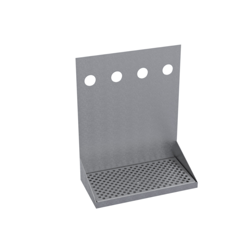 Krowne Metal Corporation KHT-12S Hanging Tray 12 Inch Brushed Stainless Steel for Four Faucet Towers