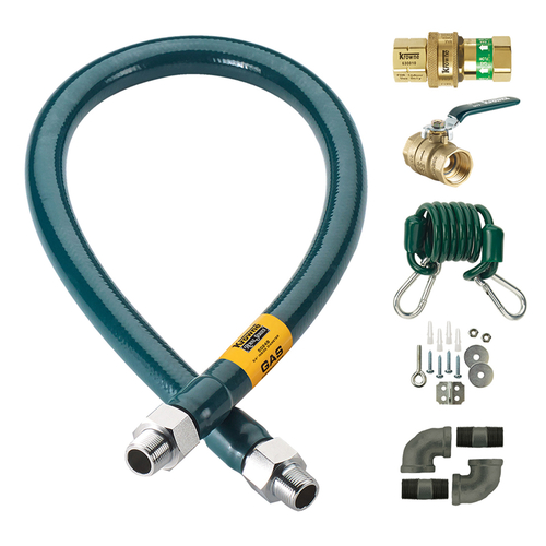 Krowne Metal Corporation C10048K Royal Series Moveable Gas Connection Kit 1 I D 48 long stainless steel tubing