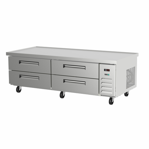 Asber USA ACBR-72: Premium Refrigerated Chef Base with Side-Mounted Refrigeration