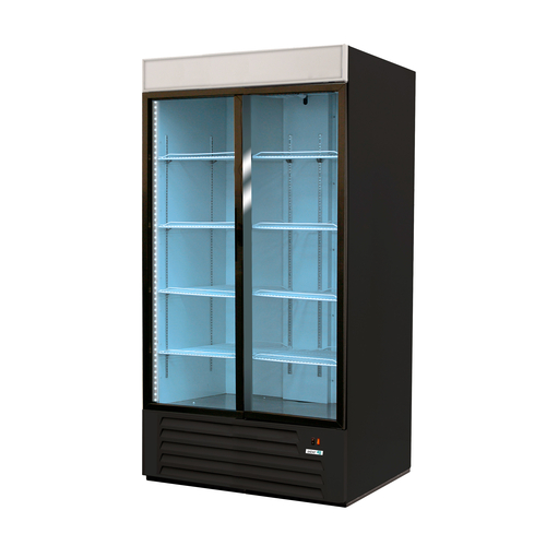 Asber USA ARMD-47 A-SD 47 Cu. Ft. Bottom Mount, Two-Section Refrigerated Merchandiser with Self-Contained Refrigeration