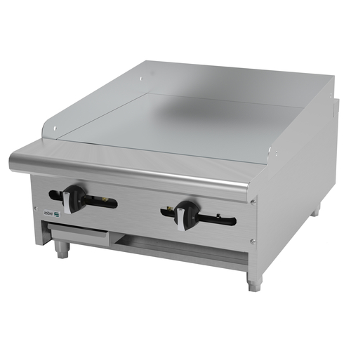 Asber USA AEMG-24: Commercial-Grade Gas Griddle with Polished Steel Plate