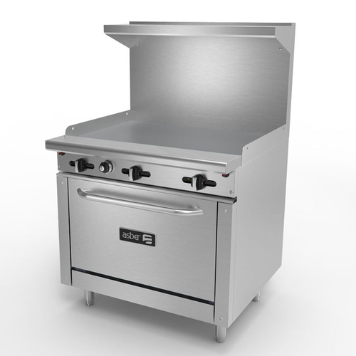 Asber USA AER-G36-36-H: 36" Gas Range with 36" Griddle