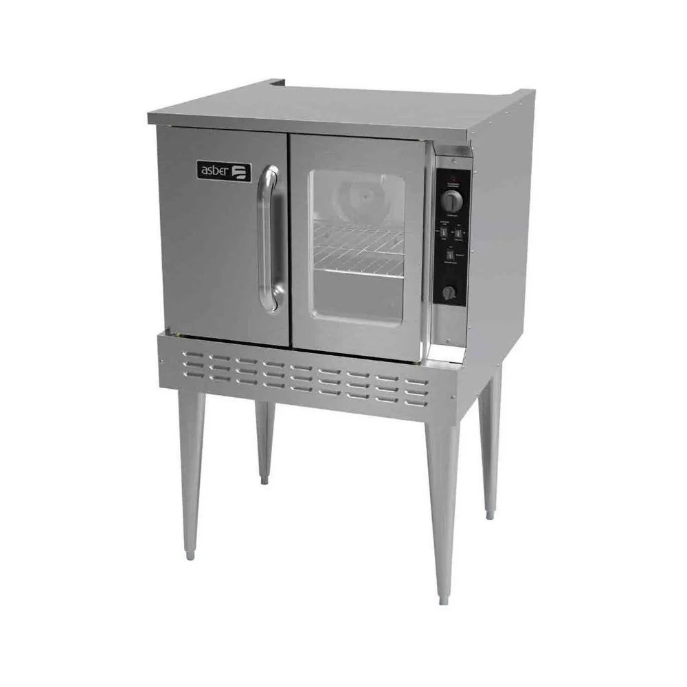 Asber USA AECO-1 Single Deck Gas Convection Oven with Dual Speed Fan