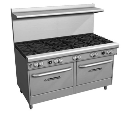 Southbend 4601AA Ultimate Restaurant Range Gas 60" 10 Non-Clog Burners 2 Convection Ovens Stainless Steel 394000 BTU