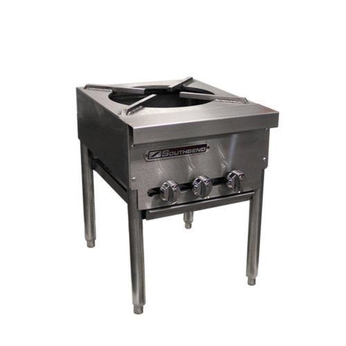 Southbend SPR-1J Stock Pot Range 3-Ring Cast Iron Burner Single Manual Controls Stainless Steel Front 120000 BTU