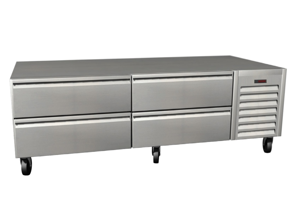 Southbend 20084SB Refrigerator Base Self-Contained Low Height 84" 4 Self-Closing Drawers Stainless Steel Exterior 120v