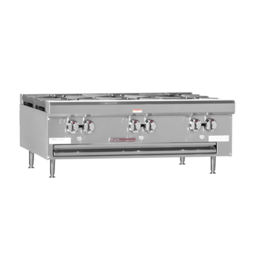 Southbend HDO-48SU Hotplate Gas 48" Countertop 4 33000 BTU Open Burners 4 Step-Up Burners Manual Controls Stainless Steel