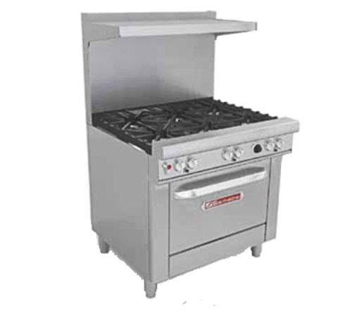 Southbend 4361A QUICK SHIP Ultimate Restaurant Range Gas 36 Inch 6 Burners Convection Oven Stainless Steel