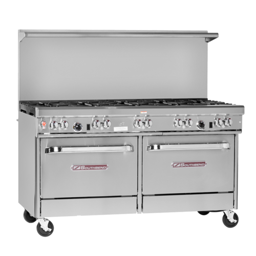 Southbend 4603CC-3GL Ultimate Restaurant Range Gas 60" 4 Star Sauté Burners 36" Griddle 2 Cabinets Stainless Steel