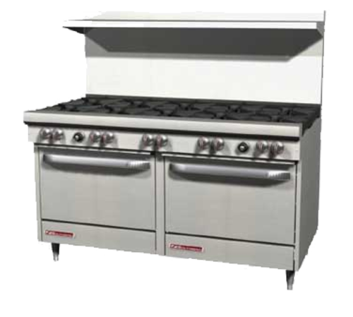 Southbend S60AA S-Series Restaurant Range Gas 60" 10 28000 BTU Open Burners 2 Convection Ovens Stainless Steel