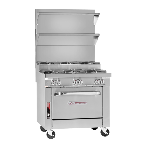 Southbend P36D-BBB-SU Platinum Heavy Duty Range Gas 36 Inch 3 Open Burners 3 Step-Up Burners Manual Controls Standard Oven