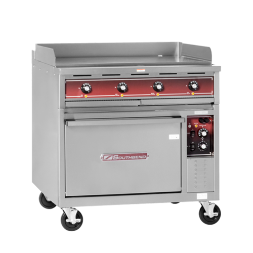 Southbend SE36D-TTH Heavy Duty Electric Range 36 Inch with 24 Inch Griddle 12 Inch Hot Top and Standard Oven