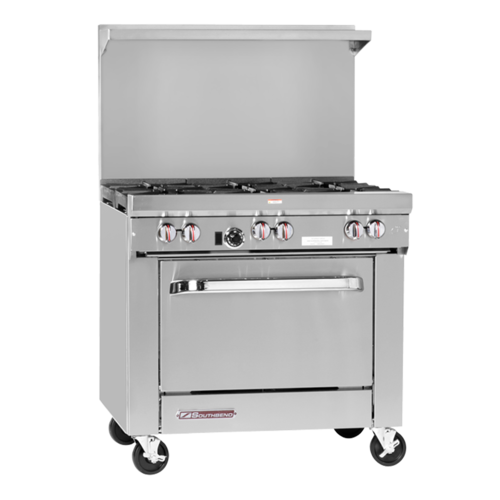 Southbend S36A-2TR S-Series Restaurant Range Gas 36" 2 28000 BTU Burners 24" Griddle Convection Oven Stainless Steel