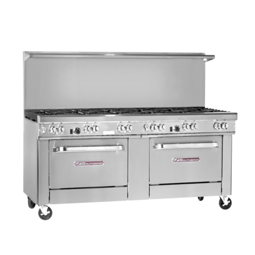 Southbend 4721DD-3GR Ultimate Restaurant Range Gas 72" 6 Non-Clog Burners 36" Griddle Right 2 Standard Ovens