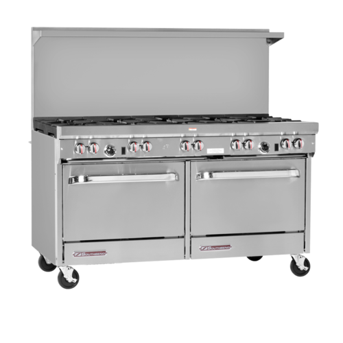 Southbend S60AC S-Series Restaurant Range Gas 60" 10 28000 BTU Burners Convection Oven Cabinet Base Stainless Steel