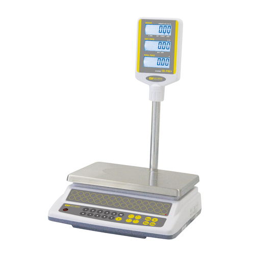 Skyfood Equipment CK-P60PLUS Electronic Price Computing Scale with 60 lb Capacity and Elevated LCD Display for Accurate Weighing and Pricing