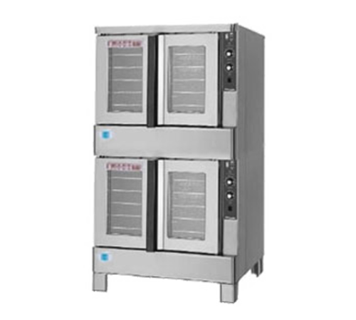 Blodgett ZEPH-100-E DBL Zephaire Electric Convection Oven Double Deck Standard Depth 5 Pan Capacity Solid State Controls