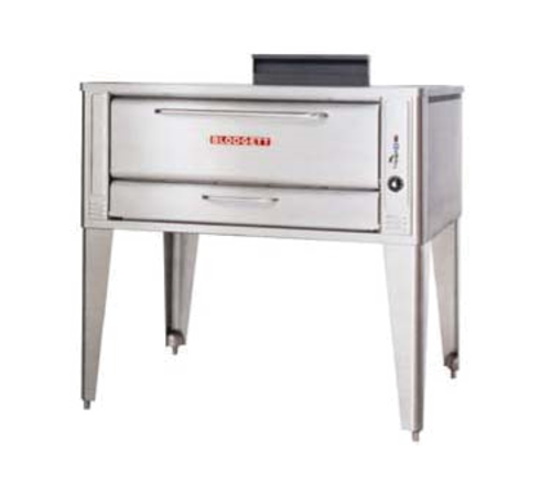 Blodgett 1048 DOUBLE Pizza Oven deck-type gas 48W x 37D deck interior 2 sections mechanical thermostat stainless steel legs
