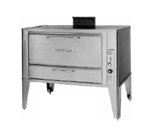 Blodgett 966 DOUBLE Oven deck-type gas 42W x 32D 2 sections 200-500°F thermostat stainless steel construction