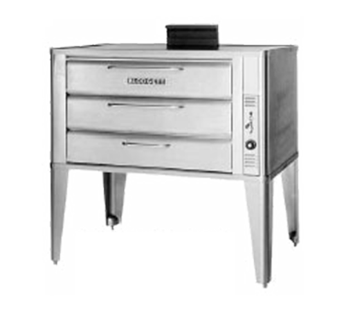 Blodgett 981 BASE Oven deck-type gas 42 inch wide 32 inch deep 2 compartment 500°F thermostat stainless steel 50000 BTU