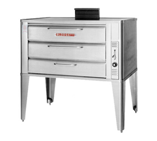 Blodgett 981 SINGLE Oven deck-type gas 42W x 32D 2 compartment 500F thermostat stainless steel adjustable legs 50000 BTU