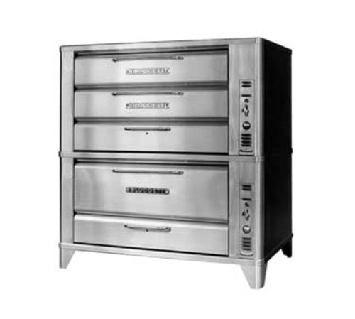 Blodgett 981-951 Oven Deck-Type Gas 42W x 32D Two-Section with 7 and 12 Baking Compartments 88 BTU cETLus NSF CE