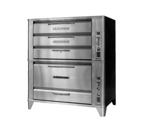 Blodgett 981-966 Oven Deck-Type Gas 42W x 32D Two-Section with 100000 BTU Mechanical Thermostat and Stainless Steel Finish