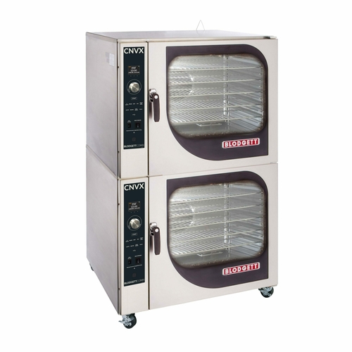 Blodgett CNVX-14E DBL Convection Oven Electric Stacked Double Paned Glass Door 100 Recipe Capacity 4 Speed Fan