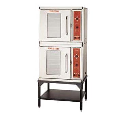 Blodgett CTBR DBL Convection Oven electric double-deck half-size capacity 5 13 x 18 pans solid state controls dual pane glass windows stainless steel