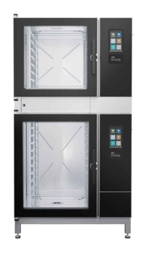 Blodgett INVOQ 62BE/102BE Combi Oven Steamer Electric Boiler Stacked 62BE 102BE Touch Screen Controls SmartChef