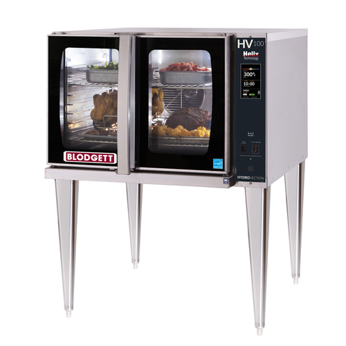 Blodgett HVH-100G SGL HydroVection Oven with Helix Technology Gas Full Size Capacity Black Glass Doors and Touchscreen Control