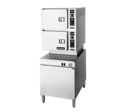 Cleveland Range 24CSM Convection Steamer Steam Coil Generator 24 inch 2 Compartment Manual Controls Stainless Steel
