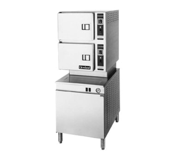 Cleveland Range 24CSM Convection Steamer Steam Coil Generator 24 inch 2 Compartment Manual Controls Stainless Steel