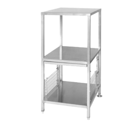 Cleveland Range ES2446 Equipment Stand with 2 Shelves 24 X 29 48 High Stainless Steel for 2 21CET8 or 1 21CET8 and 1 21CET16 or 2 21CET16 Steamers
