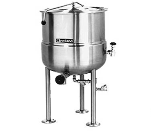Cleveland Range KDL200 Kettle Direct Steam 200 Gallon Capacity 2/3 Steam Jacket Open Tri-Leg Base Stainless Steel Finish