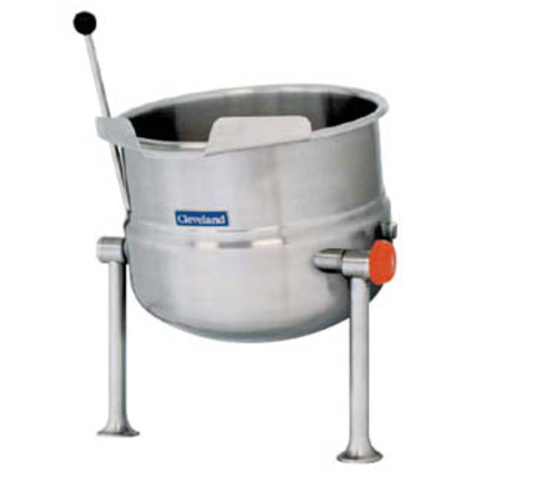Cleveland Range KDT20T Kettle Direct Steam Countertop Tilting 20 Gallon Capacity Stainless Steel Exterior 316 Series Liner