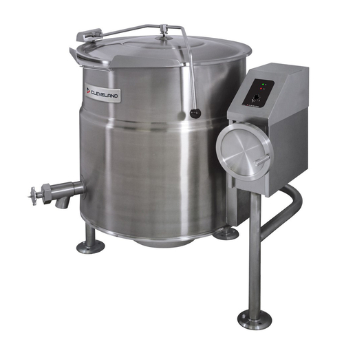Cleveland Range KEL100T Electric Tilting Kettle 100 Gallon Capacity 2/3 Steam Jacket Solid State Water Level Control