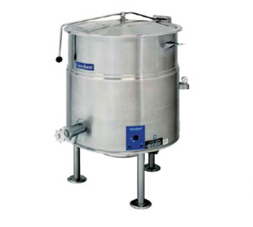 Cleveland Range KEL30 Electric Kettle 30 Gallon Capacity 2/3 Steam Jacket Open Tri-Leg Base 50 PSI Rating 304 Stainless Steel