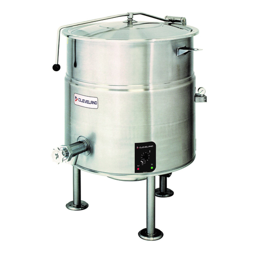 Cleveland Range KEL40 Electric Kettle 40 Gallon Capacity 2/3 Steam Jacket 316 Stainless Steel Interior Tri-Leg Base